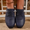 thumbnail image 5 of Viluyesy Womens Comfort Flats, Lightweight Breathable Soft Sole Round Toe Slip-On Casual Office Loafers Dark Blue, 5 of 9