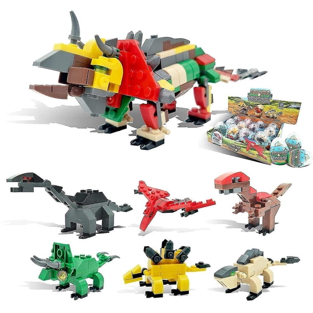 Bloques Huevos de Pascua Dinosaurios Mini Juegos de juguetes educativos 12 piezas JanHm
