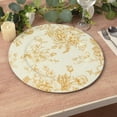 thumbnail image 4 of Set of 24 French Toile Charger Plates, 13" Gold Floral Acrylic Round Plates for Wedding Reception Dinner Party Decor,Durable Stylish Tableware, 4 of 9