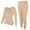 Upgrade Apricot, variant on MANIFIQUE Thermal Underwear Set for Women Ultra Thin Long Johns Scoop Neck Base Layer Top & Bottom Set