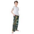 thumbnail image 4 of FORMRS Kids Pajama Pants with Pockets Size 6-8Y Boys Lounge Sleep Bottoms, Green Celestial Serpent, 4 of 8