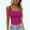 502_Hot Pink, variant on Crop Tank Tops for Women Womens Cotton Ribbed Square Neck Tank Top Basic Backless Sleeveless Summer Shirt Tank Top