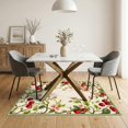 thumbnail image 3 of ODIKA 5'x7' Ultra-Soft Area Rug, Cherries Cherry Folk Symmetrical Fruit Vine Door Flowers Border None Washable, Bare feet friendly, Silk-Touch for Bedroom Home office, 3 of 7