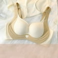 thumbnail image 5 of Riforla Women's Wireless Bra with Seamless Smooth Comfort Wirefree T Shirt Bra Womens Bras Gold L, 5 of 6