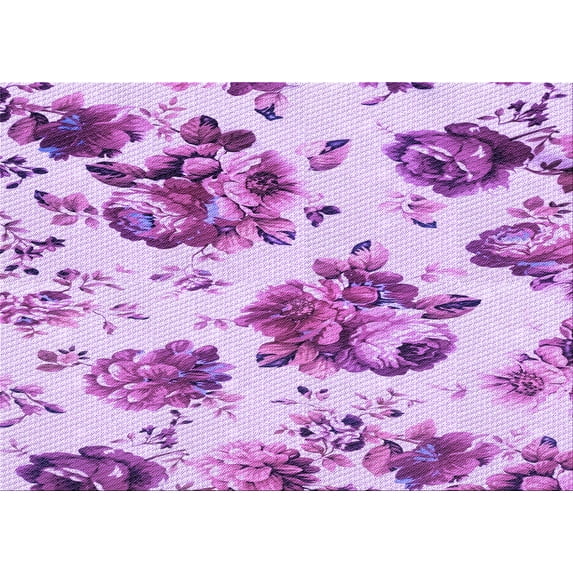 Ahgly Company Indoor Rectangle Patterned Blossom Pink Area Rugs, 7' x 9'