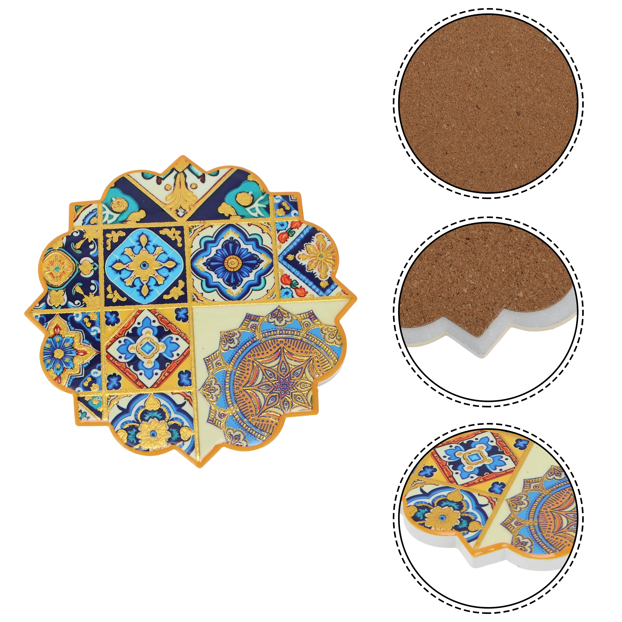 Unique Bargains Embossing Hot Stamping Drink Coaster 1 Pc [Embossing Hot Stamping 5]