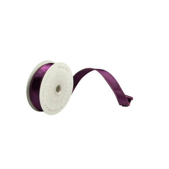 Vickerman QTX240726 1 in. x 10 Yards Plum Satin Ribbon