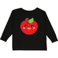thumbnail image 3 of Inktastic Smiling Apple Boys or Girls Long Sleeve Toddler T-Shirt, 3 of 5