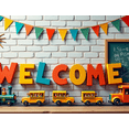 thumbnail image 3 of Colorful 3D Welcome Banner with Cartoon Elements Kids Themed Party Decoration Backdrop for School Opening Events Children Birthday Parties Photography Props, 3 of 7