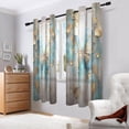 thumbnail image 6 of Butterfly Leaves Gold Blackout Curtains Thermal Insulation 63 inch Grommet for Bedroom Living Room Bathroom Kitchen Windows 2 Pack, 6 of 6