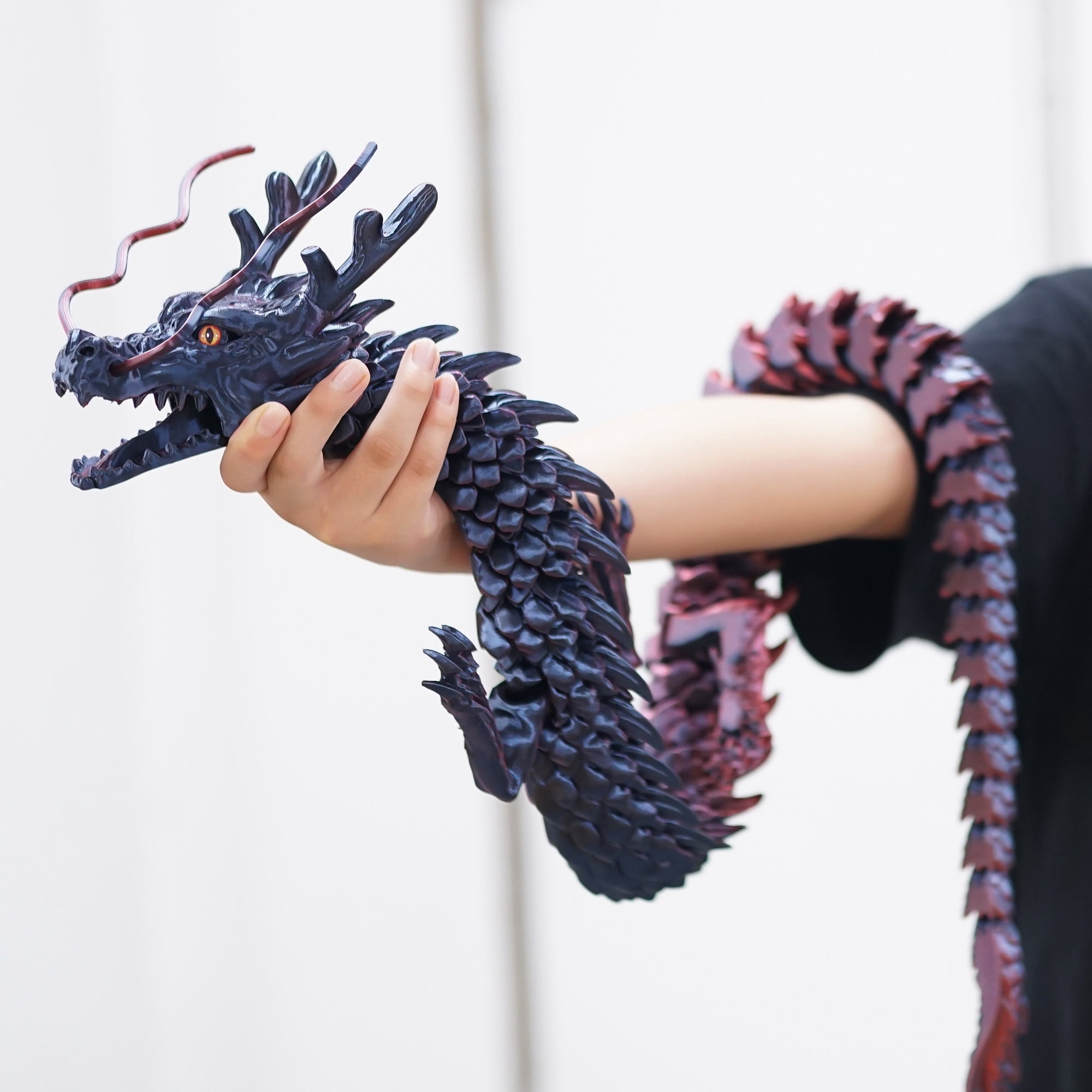 47.5inch Super Large 3D Printed Dragon,Flexible Joint Animal Figurines, Cool Stuff Fun Gift,Home Office Decor,Fidget Toy for Adults Teens Boy Gifts Easter Basket Stuffers (colorfulA)