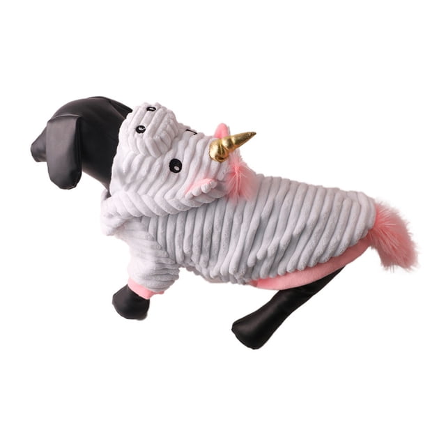 WEUVEB 1Piece Puppy Costume Girl Multi Unicorn Cosplay Clothes for Dog Polyester