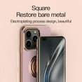 thumbnail image 6 of ELEHOLD for iPhone 17 Pro Slim Case Electroplating Frame Design All-inclusive Lens Protection Metal Ring Holder Stand Function Shockproof Lightweight Case for iPhone 17 Pro, Pink, 6 of 8