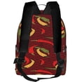 thumbnail image 3 of Lsque Hot Chili Pattern Backpack – School Travel Canvas Daypack with Ergonomic Padded Straps, Multiple Compartments & Leather Handle, 3 of 5