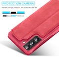 thumbnail image 7 of SaniMore for Samsung Galaxy S22 6.1" Case [RFID Blocking], Camera Protection Card Slot Ultra-Thin PU Leather Magnetic Wallet Cover with Practical Bracket Shockproof Protective Shell, Red, 7 of 7