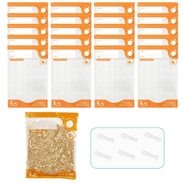 Vacuum Sealer for Food, Reusable Sous Vide Bags with Air Valve, PA&PE Material Long-lasting Freshness for Cooking, Food Storage(10.2 * 13.4in 20pcs�