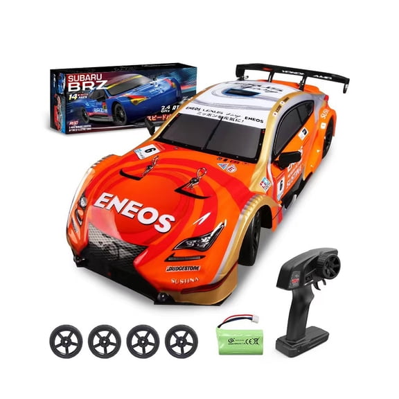 1:16 4WD RC Drift Car, High-Speed Racing Car with LED Lights, Replaceable Drift Tires, 3.7V Battery & 2.4G Remote Control GTR Light Drift Car Toy for Adults