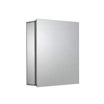 Croydex Hayward Single Door Aluminium Medicine Cabinet with Mirror, Silver (16X20in)