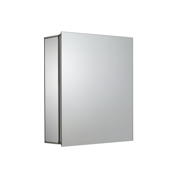 Croydex Hayward Single Door Aluminium Medicine Cabinet with Mirror, Silver (16X20in)