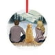 thumbnail image 1 of Fiudx Artículos en oferta con ofertas flash Colgante navideño personalizado de niña y perros con arte de hierro, decoración navideña, 1 of 7