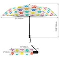 thumbnail image 3 of Colorful Shining Stars Compact Sun Umbrella Windproof Travel Umbrellas for Rain Strong Portable UV Protection, 3 of 8