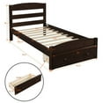 thumbnail image 3 of Bellemave Twin Size Bed with Storage Drawers, Wood Platform Bed with Headboard and Footboard for Teens, Adults, No Box Spring Needed, Espresso, 3 of 8