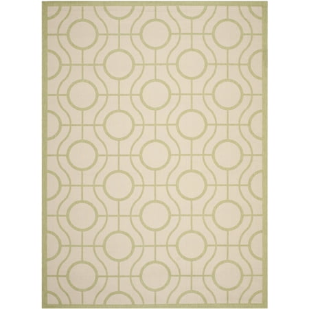 Safavieh Courtyard Brian Geometric Indoor/Outdoor Area Rug, Beige/Sweet Pea, 8' x 11'