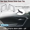 thumbnail image 6 of Xotic Tech Interior Door Armrest Panel Strip Frame Cover Trim, Carbon Fiber Pattern, Compatible with Toyota RAV4 2019-2023, 6 of 9