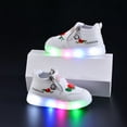 thumbnail image 5 of Ccpelsie Kids Sneakers for Boys Girls Light Up Shoes Tennis Running Athletic Shoes Toddler(White,6), 5 of 7