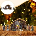 thumbnail image 6 of 12 Pieces Christmas Nativity Scene Figurines Decor Set Resin Material Holiday Religious Home Indoor Ornament, 6 of 9