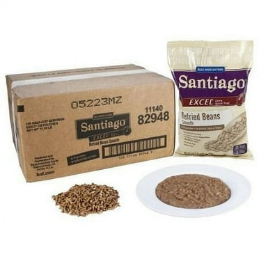 Santiago Quick Prep Refried Beans, Smooth, 29.77 oz - Case of 6