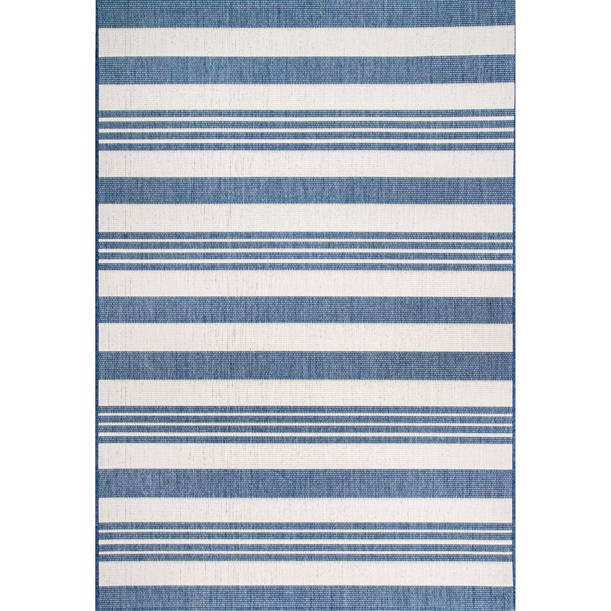 nuLOOM Robin Multi Stripe Indoor/Outdoor Blue 5' 3" x 7' 6" Coastal Area Rug