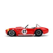 Jada Toys BIGTIME MUSCLE 1:24 1967 Shelby Cobra Die-cast Car – Opening Doors, Hood, Trunk, Rubber Tires(Red)