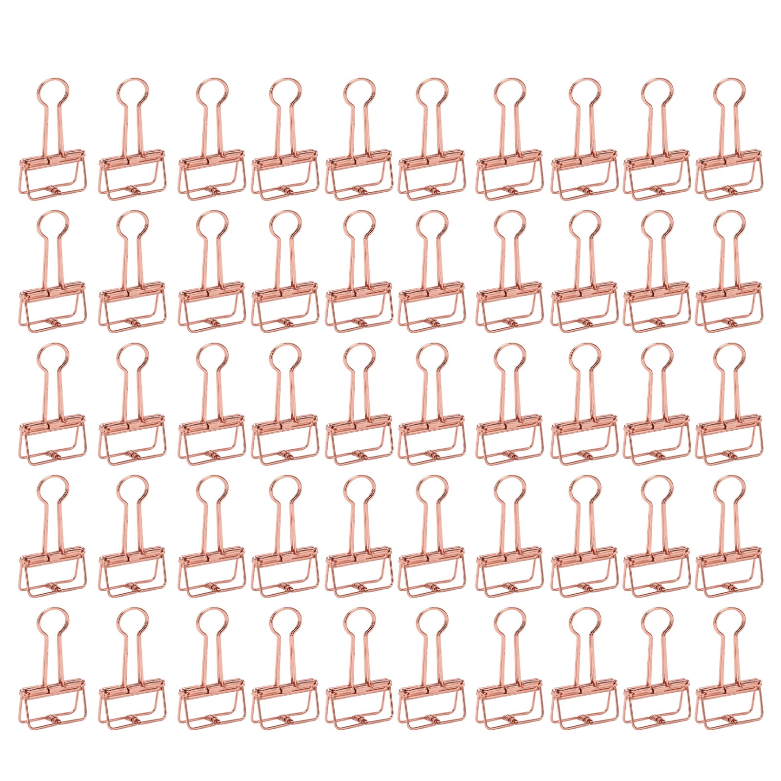 TOPINCN 32 Mm, 50 Clips de Metal para Encuadernación, Clips de Cola Hueca de Metal, Pequeños Clips de Encuadernación para Oficina, Escuela, Uso Doméstico, para Oficina, Escuela, Uso (Bronce