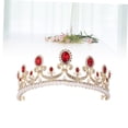 thumbnail image 7 of EXHUMKY Princess Baroque Crown Golden Retro Tiara for Wedding and Party Decoration, 7 of 7