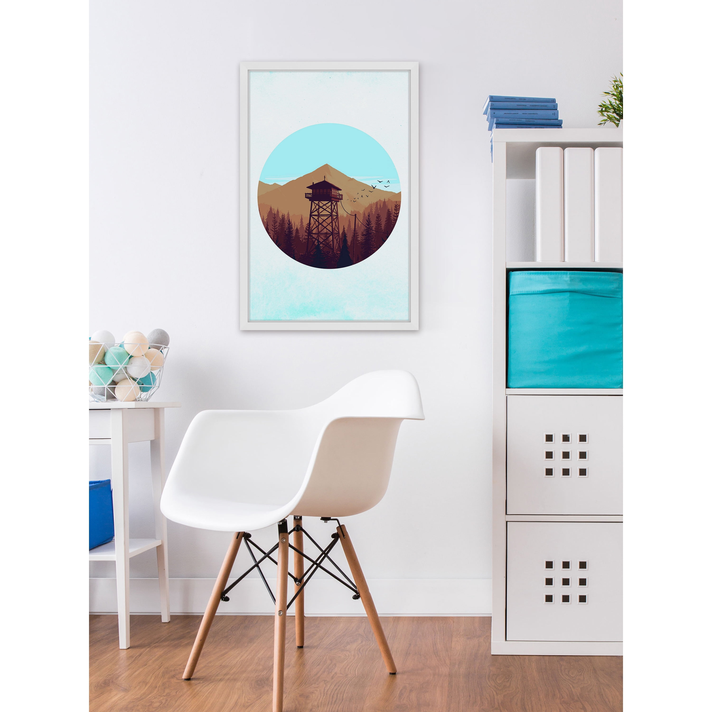 "Sunset Birds" Framed Painting Print