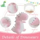 thumbnail image 3 of Furvana Lindo Dinosaurio Peluche Animal Peluche Adorable Suave Dino Peluches Dinosaurio Juguete Peluches Y Regalos De Cumpleaños para Niños Niñas Niños (Rosa 10 Pulgadas), 3 of 5