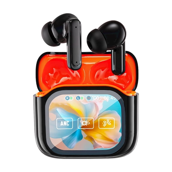 Wireless Earbuds with Intelligent Noise Reduction,Wireless Earbuds, Bluetooth 5.4 Headphones with Multifunctional Touch Screen, Hi-Fi Stereo Ear Buds with ANC ENC Noise Cancelling Mic