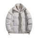 thumbnail image 1 of Puntoco Chaqueta De Algodón Cálida De Invierno De Dos Piezas De Color Sólido Con Cuello Alto Informal Para Hombre, 1 of 6