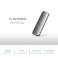 thumbnail image 2 of Carcasa SSD Mediasonic de aluminio M.2 PCIe NVME a USB 3.2 C, 2 of 9