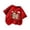 Red, variant on Girls Shirts Size 14-16 Girls' Round Neck Cartoon Animal Patterned Printed Loose Casual Short Sleeved T Shirt, Size 12-14 Years