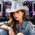 thumbnail image 4 of XFeng Golden Mesh Western Cowboy Party Hat, 4 of 4