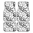 thumbnail image 1 of Honeii Hand Drawn Snake Print Car Foot Mat Four-Piece Set - Front & Rear Universal Car Floor Mats for SUVs, Trucks, Sedans, 1 of 7