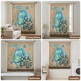 thumbnail image 6 of Vintage Sea Turtle Sheer Curtains 45 Inches Long, Brown Nautical Anchor Bubbles Coastal Light Filering Curtains, Breathable Simi Curtain Privacy Drapes for Kitchen Bathroom Small Window Treatment, 6 of 9