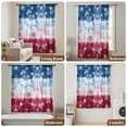 thumbnail image 6 of Blue White Red Sheer Curtains 54 Inches Long, Tie-dye American Flag Star Abstract Light Filering Curtains, Breathable Simi Curtain Privacy Drapes for Kitchen Bathroom Small Window Treatment, 6 of 9
