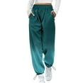 thumbnail image 2 of Women‘S Print Bottom Sweatpants Pockets High Waist Sporty Pants, 2 of 3