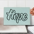 thumbnail image 2 of Hope Cutting Board, Hand Drawn Monochrome Inspirational Lettering Words Composition, Decorative Tempered Glass Cutting and Serving Board, Small Size, Black and White, by Ambesonne, 2 of 5