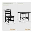 thumbnail image 3 of WestinTrends Ashore 5-Piece HDPE Outdoor Square Patio Dining Table Set with Armless Side Chairs, White, 3 of 15