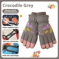 thumbnail image 2 of DHFJKG Kids Winter Waterproof Snow Ski Gloves For Boys Girls Thermal Insulated Cartoon Print Design For Outdoor Play Skiing Cold Weather Cozy Windproof Mitten, 2 of 6