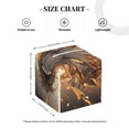 thumbnail image 4 of Balery Golden Horned White Dragon Porta Pañuelos de Cuero con Estampado – Funda Moderna Cuadrada para Caja de Pañuelos, Dispensador 5x5x5'', 4 of 7